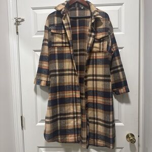 Plaid Long Coat